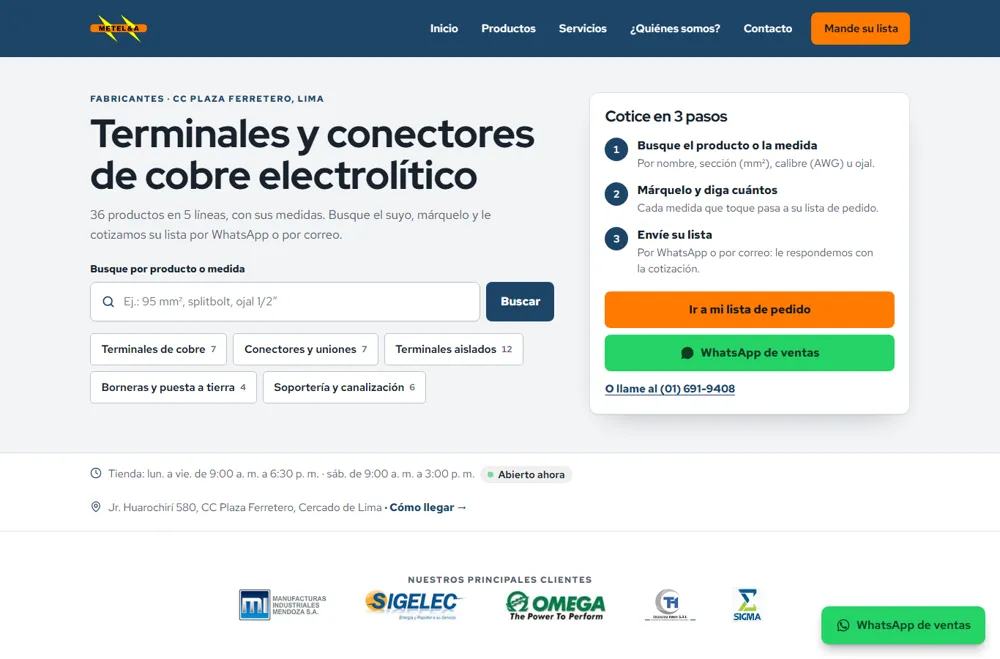 Diseño B: catálogo claro